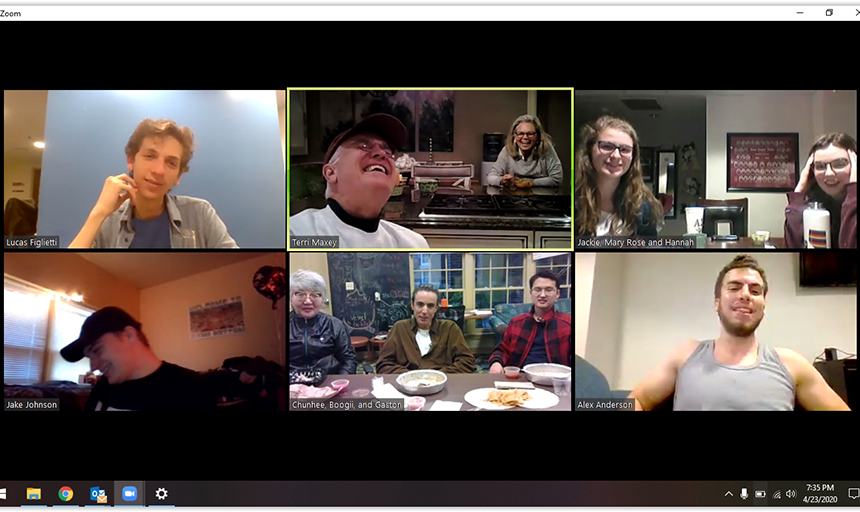 President Maxey shares virtual dinner with on-campus studentsnews image