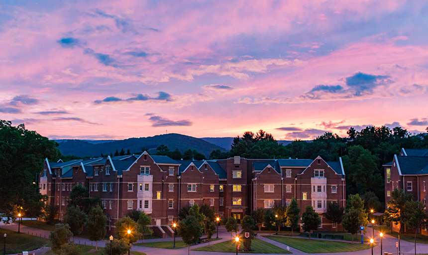 campus sunset