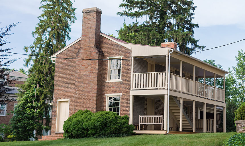 the renovated slave quarters on the Monterey property