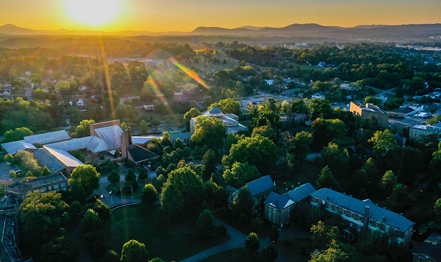 campus sunset