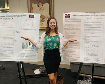 kaitlyn hefele presenting her research