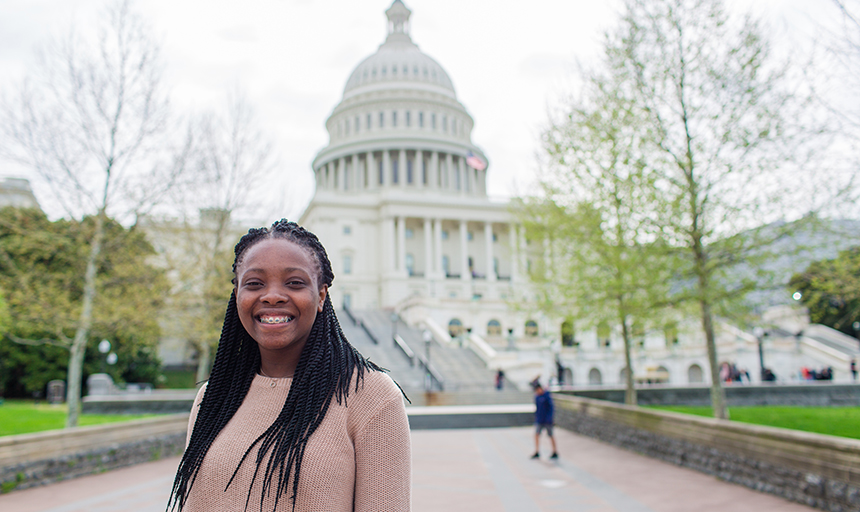 Student at U.S. Capitol