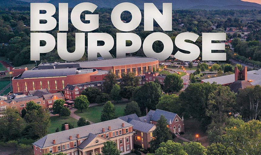 Cregger Center with words "Big On Purpose"