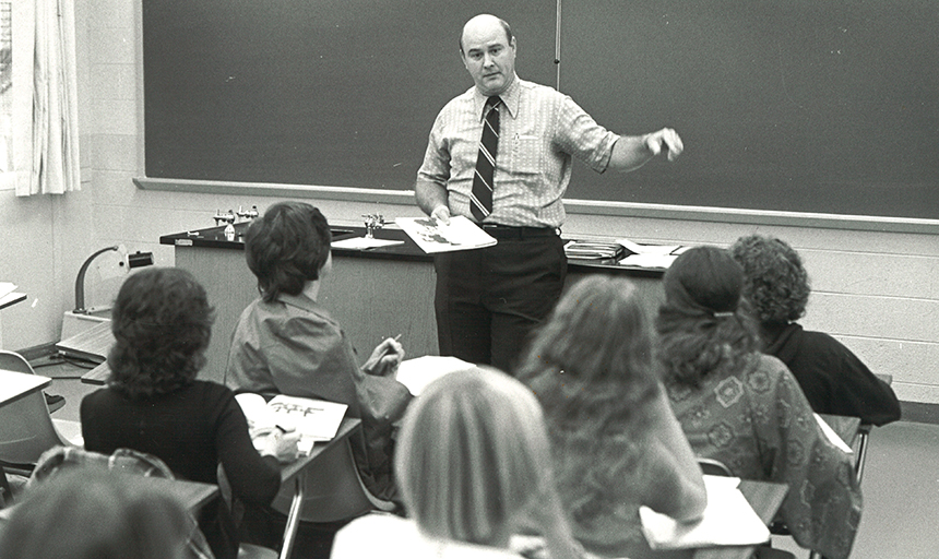 Dr. Mack Welford in the classroom