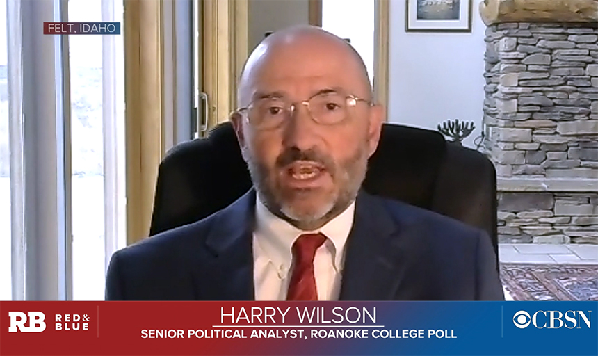 Harry Wilson speaking on CBS News channel