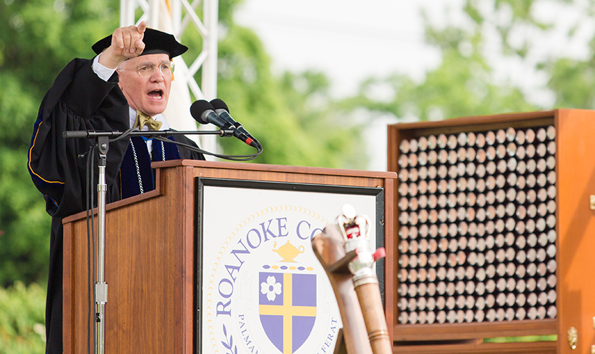 President Maxey speaks at the Class of 2020 Commencement