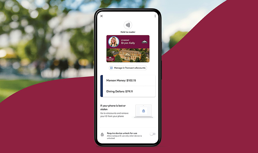 Roanoke College now offers Maroon Card on phones and device wearables news image