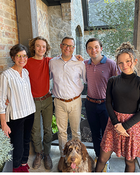 The Shushok family, left to right: Kelly, Christian, Frank, Brayden and Ivy Anne.