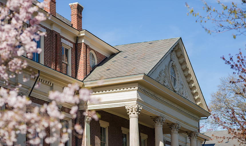 Administration Building on a sunny spring day