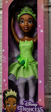 A Disney princess doll of the character Tiana was modified to include an assistive device.