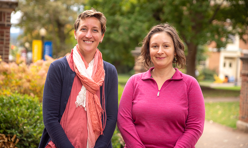 (L-R): Dr. Liz Ackley and Dr. Andreea Mihalache-O'Keef