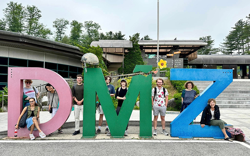 Roanoke students at the DMZ