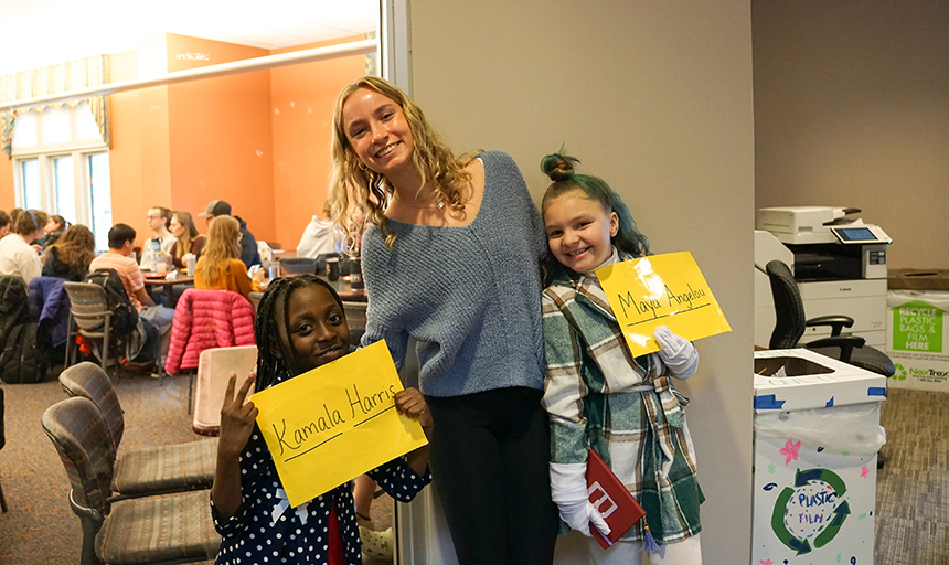 Students from Hurt Park Elementary dressed as Black historical figures for a living wax museum on Feb. 1.