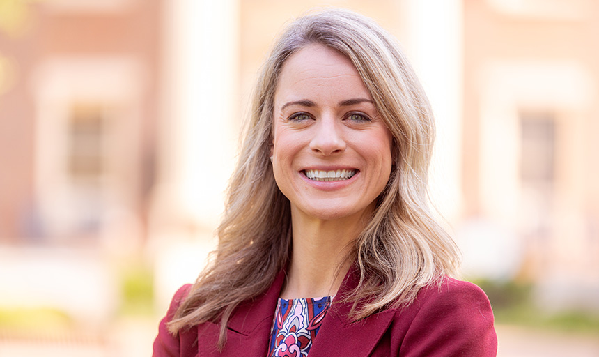 Meghan Jester smiles for a portrait photo