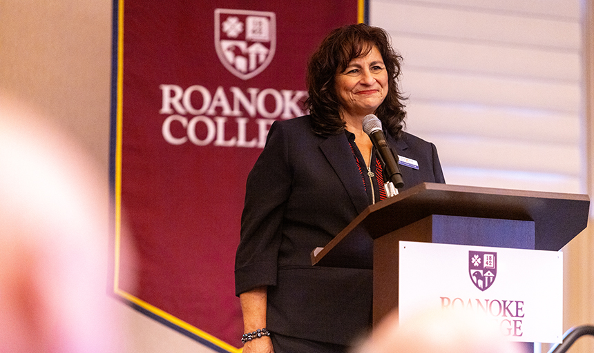 Renee Turk speaks at Salem Appreciation Breakfast