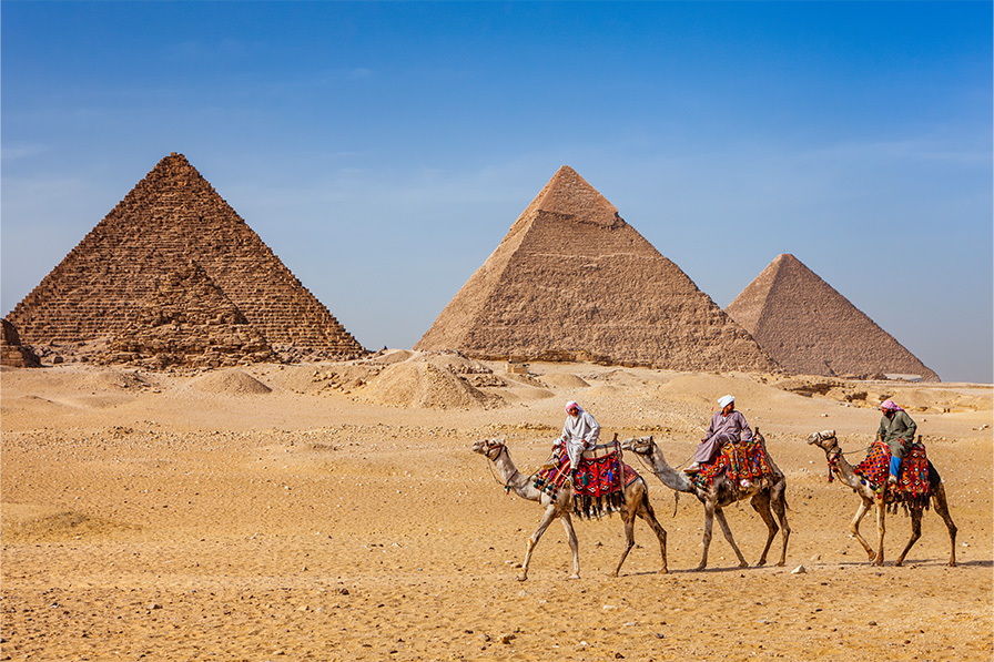 A view of the pyramids