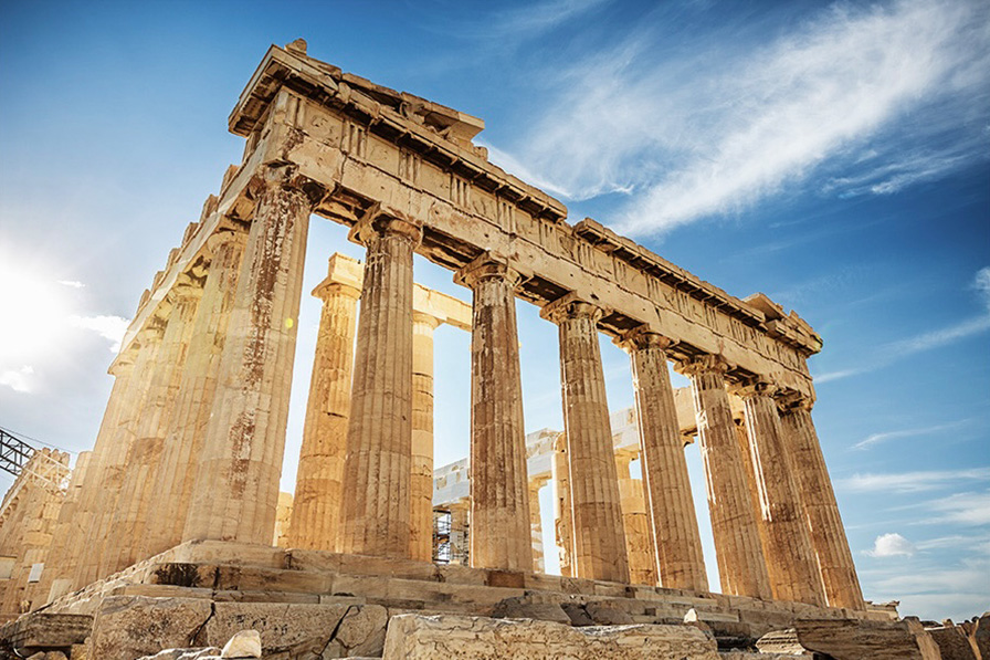 A view of the Acropolis in Athens