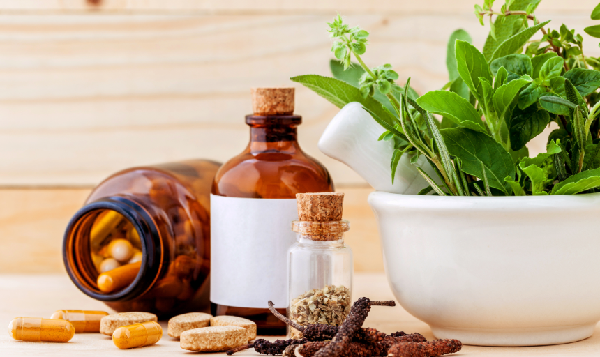 Plants, pills and other holistic medicine materials