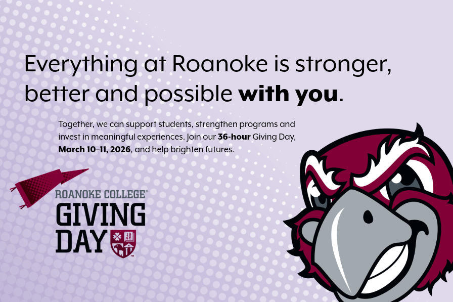 Giving Day graphic with purple background