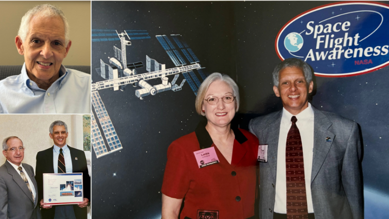 Collage of photos of Tom Baugh