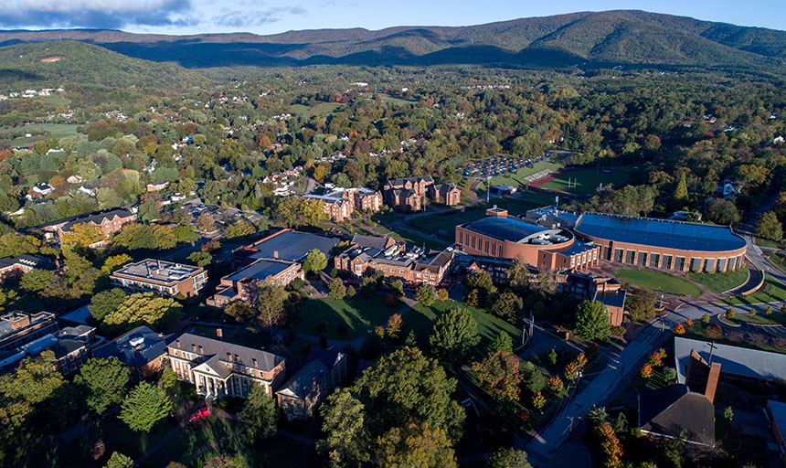 Aerial view of campus