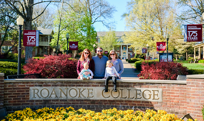 Alumni at Roanoke College sign