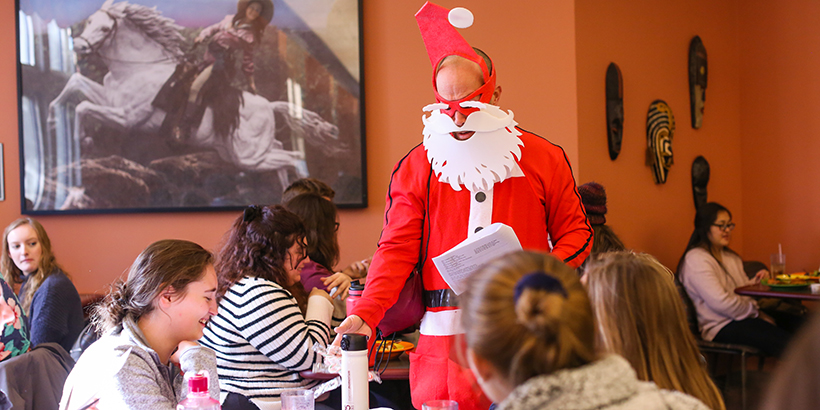 Chaplain Bowen as Santa