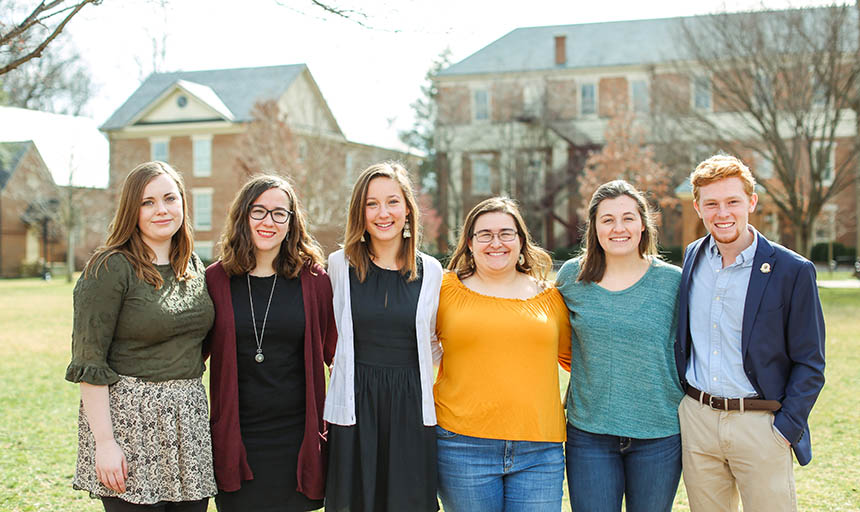 Photo of the six Fulbright semi-finalists