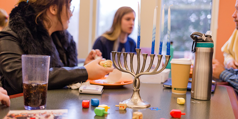 Celebrating Hanukkah in commons.