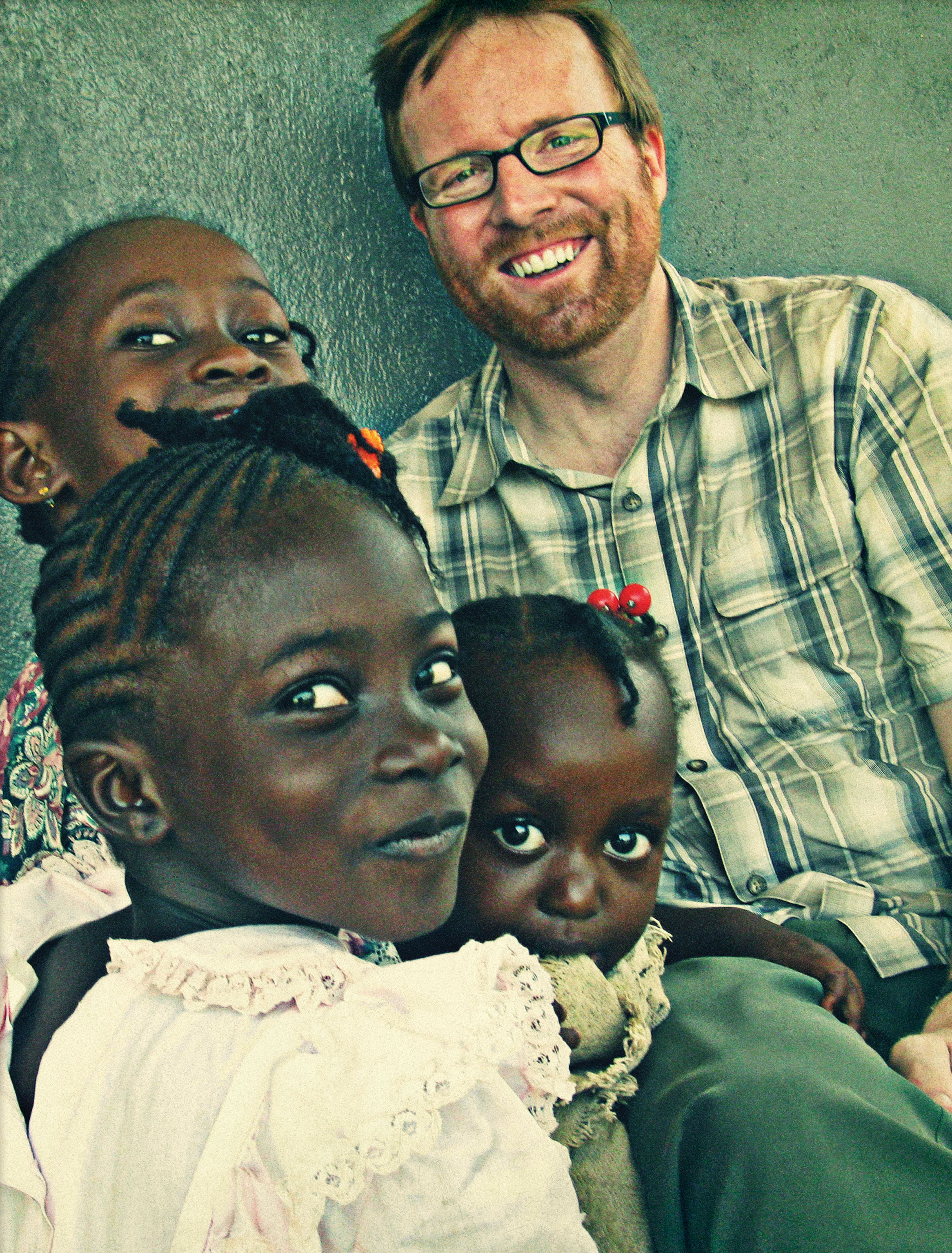 John Hummel with children