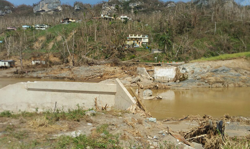 Hurricane damage in Puerto Rico