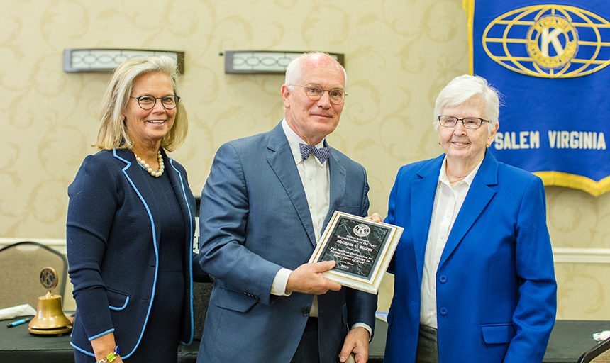 Terri Maxey, President Michael Maxey and Peggy Shifflett