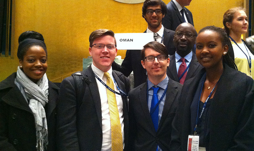 Roanoke represents Oman at the Model U.N. news image