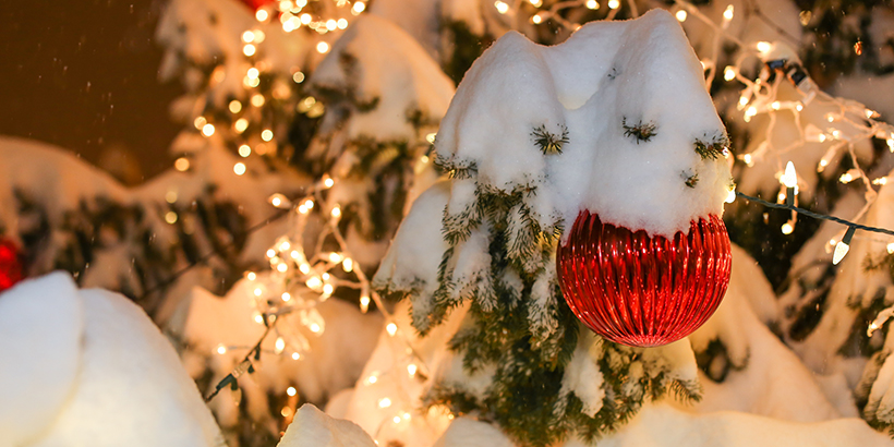 Ornament in snow