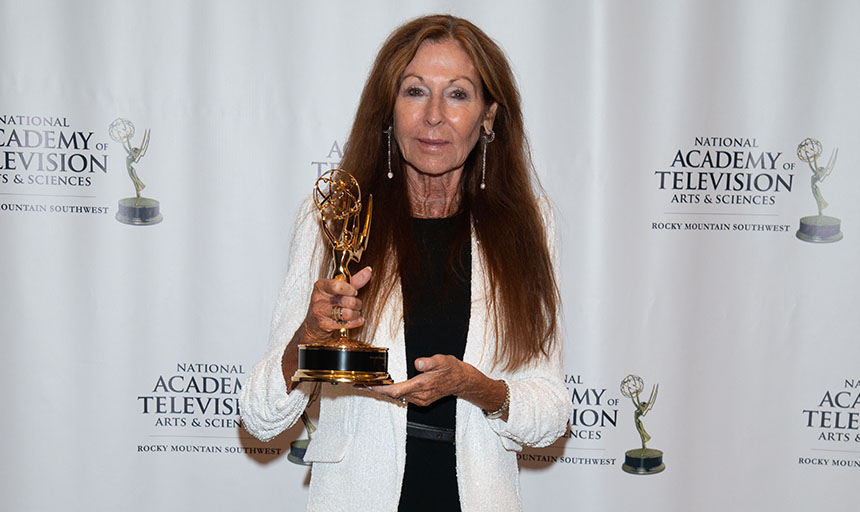 Pamela Pierce holds the Governor's Award