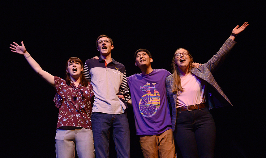 Theatre Roanoke College's [title of show] cast surprised by unexpected guest at last performancenews image