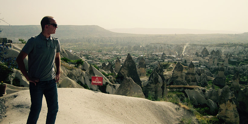 Student looking at the Goreme Valley