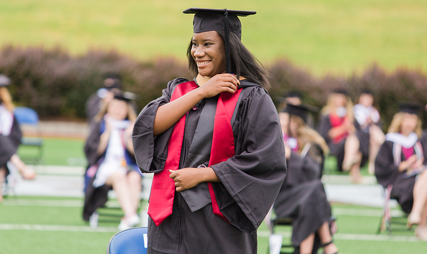 graduate moves her tassel