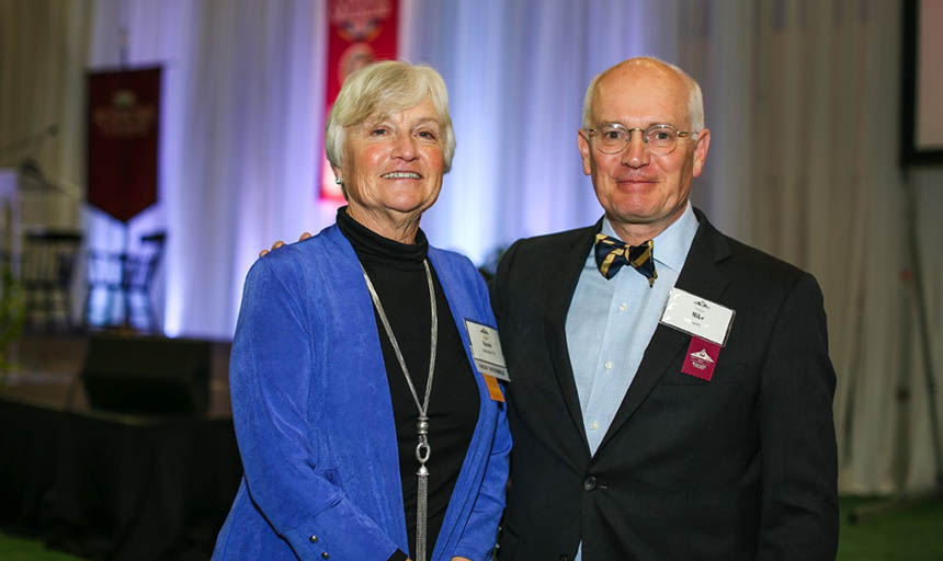 Carole Crotts Rich with President Michael Maxey