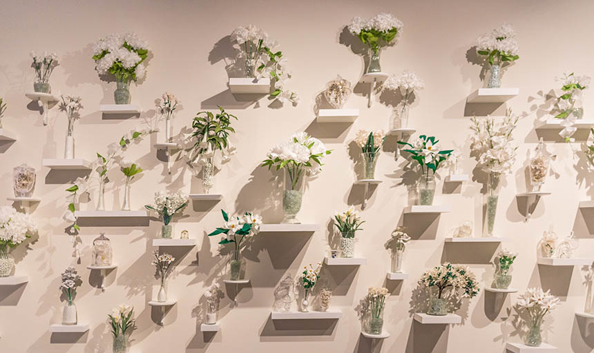 Paper Blooms wall display