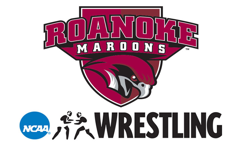 Roanoke Maroons logo with wrestling