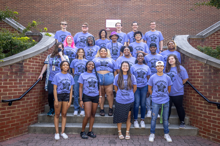 Group of students on the steps