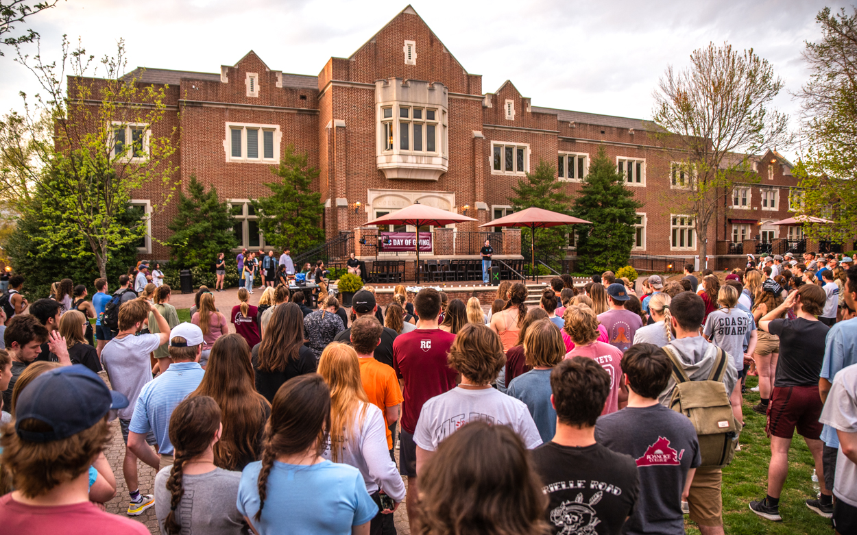 People in front of colket center at FOTQ