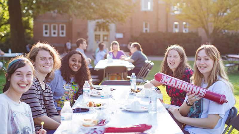 students at Friday on the Quad