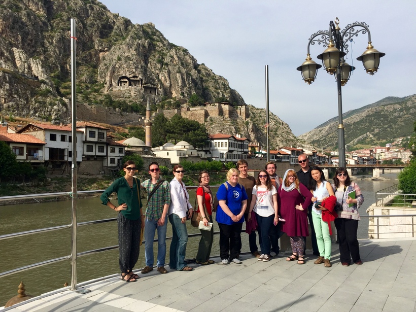 Roanke professor and students in Turkey