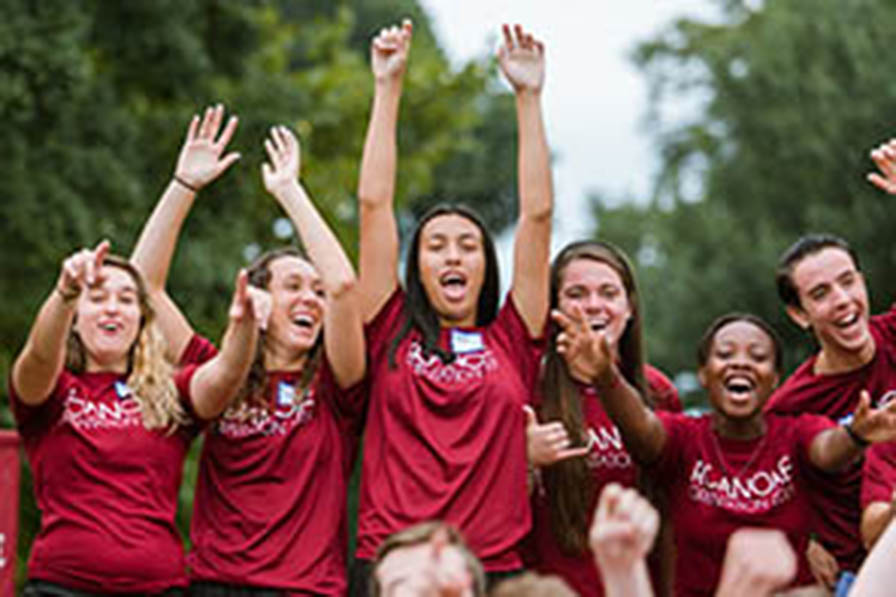 orientation leaders cheering