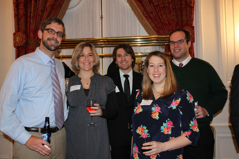 Alumni at a social event.