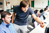 Students working together in a computer lab