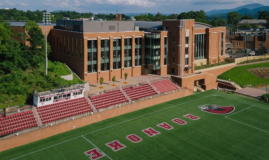 Cregger Center and Kerr Stadium field