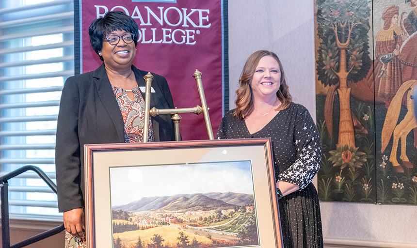 Laura Tucker honored with Charles Brown Award from Roanoke College 